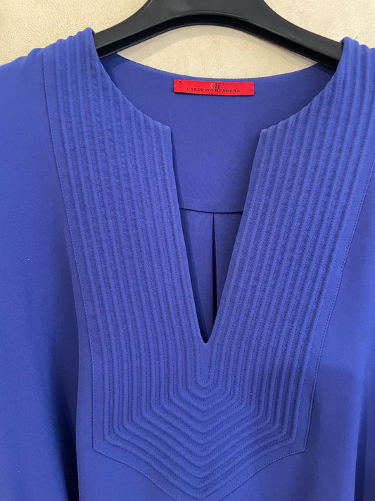 second hand carolina herrera blue tunic dress