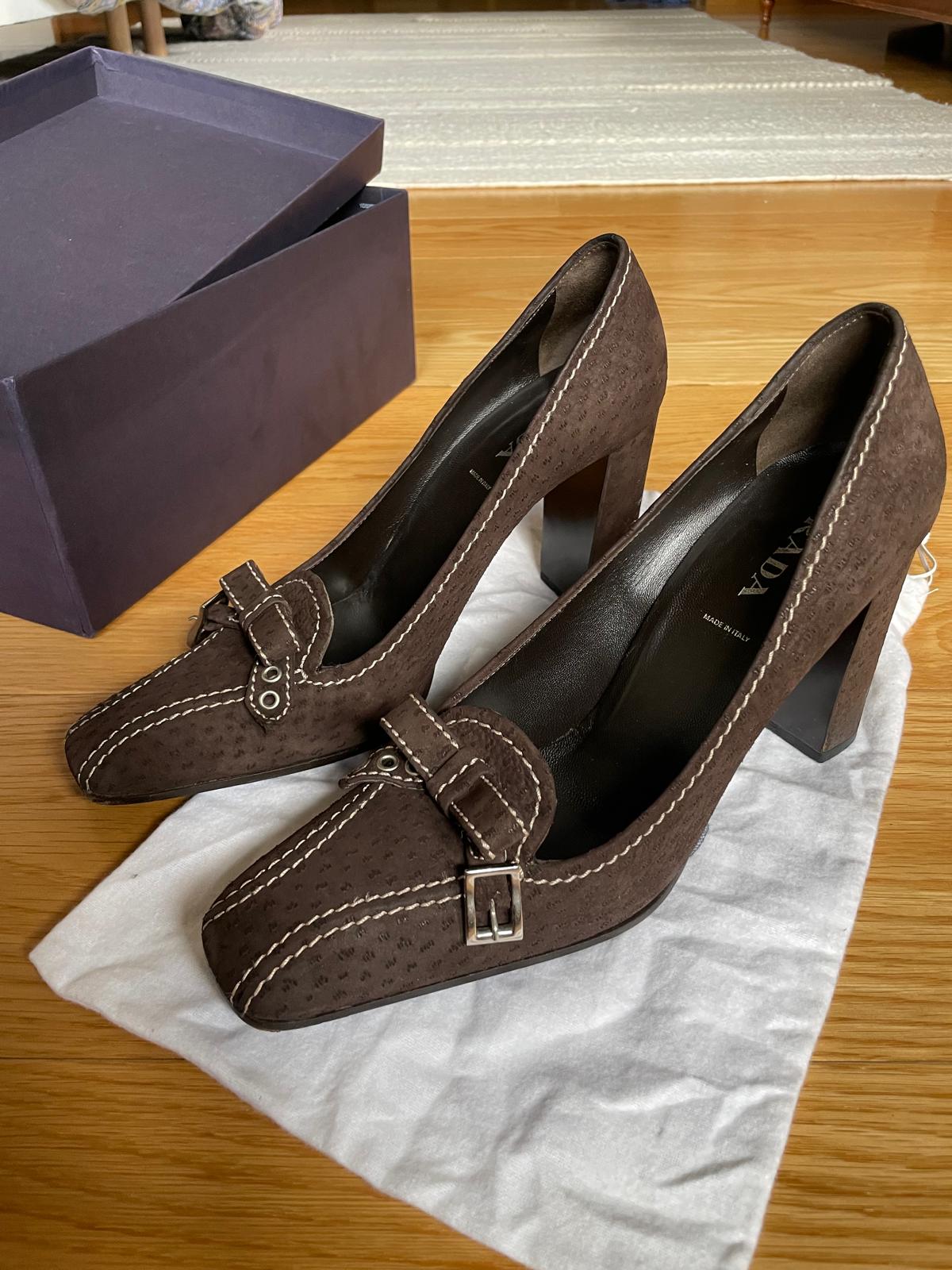 Vintage prada pumps with chunky heel